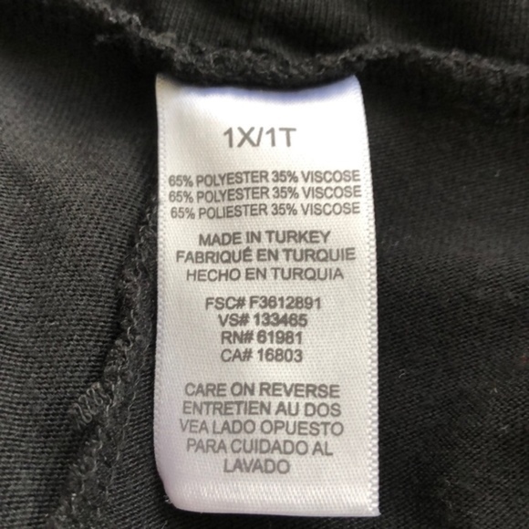 Black Cow Neck Straight Dress Size 1X - Picture 5 of 5